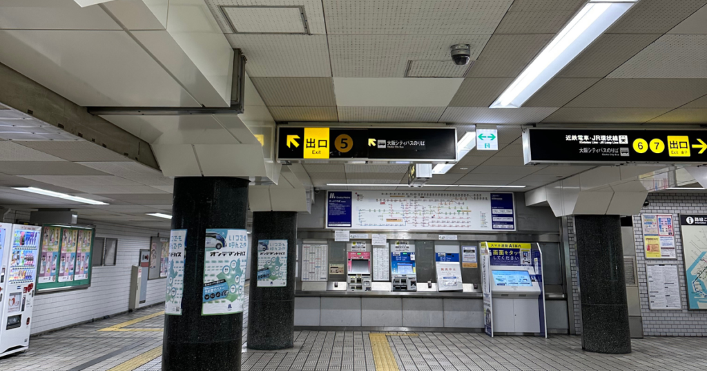 地下鉄鶴橋駅から今昔荘鶴橋の宿への道順1